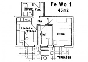 Grundriss FeWo Alpenrose